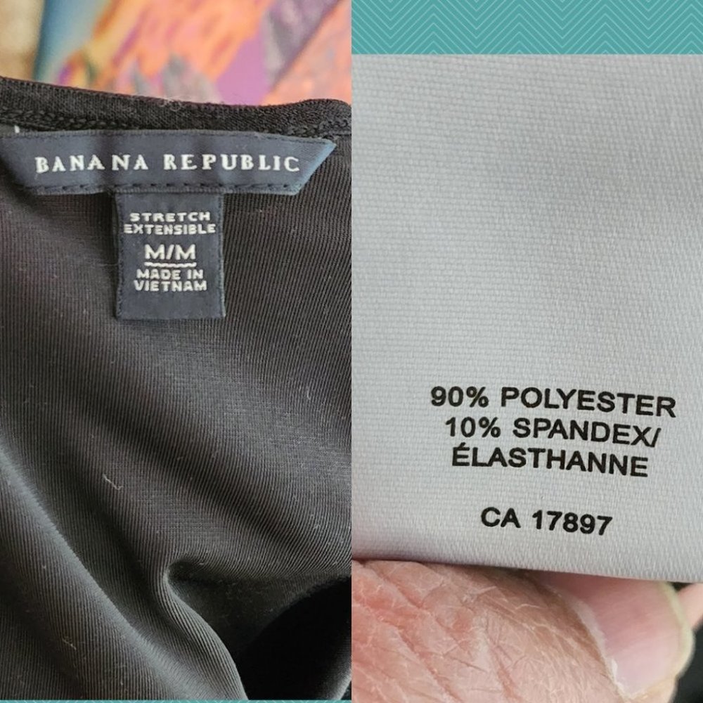 Banana Republic Black Velvet Scoop Neck Tee | Women's M - Picture 4 of 4
